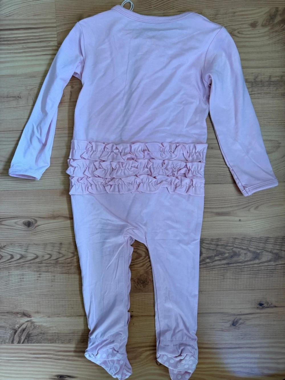 Bums & Roses Pink Ruffle Convertible Romper - Picture 2 of 2